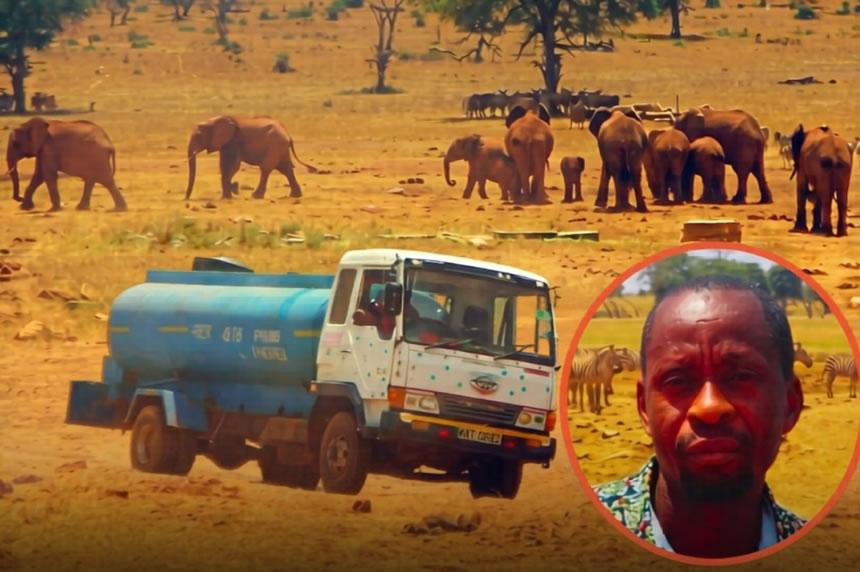 Ajitolea kuwapelekea wanyama maji mbugani baada ya ukame