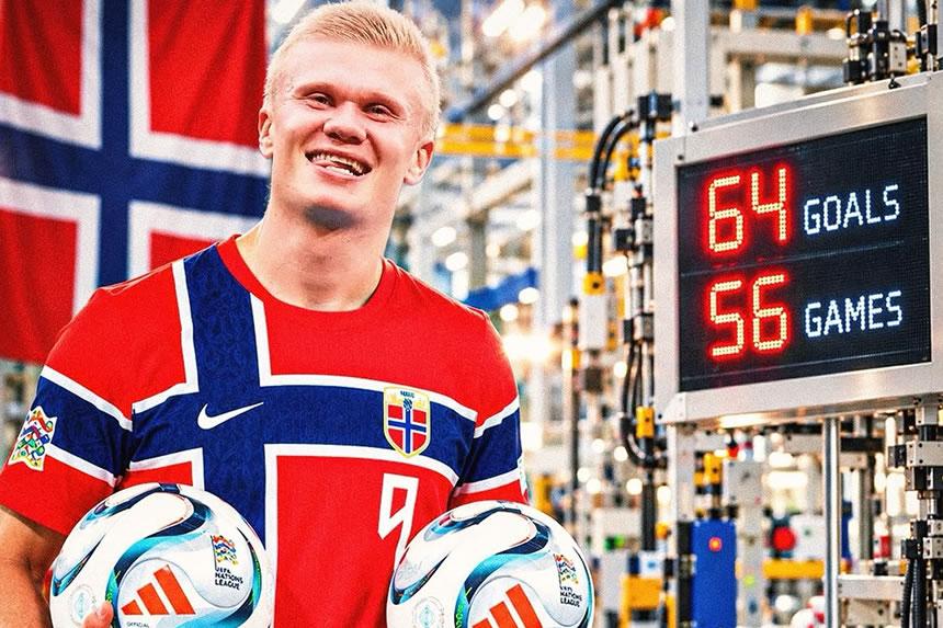 MOTO WA HAALAND: Afunga 2 dhidi ya Denmark, avunja rekodi za magwiji