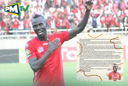 Okwi atangaza rasmi kustaafu kucheza soka la ushindani