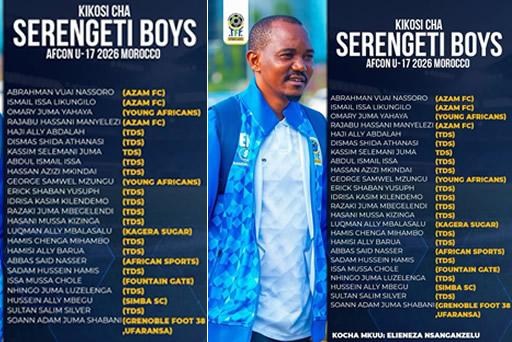 Kikosi cha mwisho cha Serengeti Boys kuelekea AFCON U17
