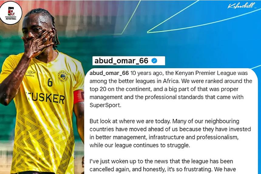 Nahodha wa Harambee Stars atoa ujumbe mzito Ligi ya Kenya kuahirishwa